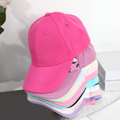 Fashion Kids Baseball Cap For Girls Boys Sun Hat Hollow Back Ponytail Caps Children Snapback Hip Hop Hats Adjustable Bones Caps