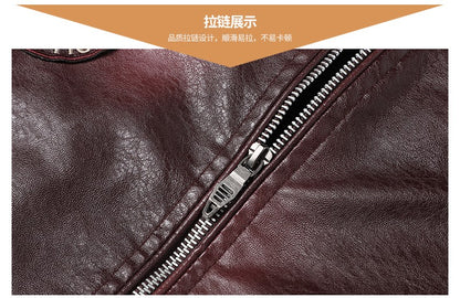 Quality New Male Casual Leather Jackets 7XL Autumn Winter Men Stand Collar Motorcycle Leather Jackets Vintage Leather Coat