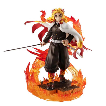 22/30CM Anime Demon Slayer Figura Nezuko Tanjiro Zenitsu Inosuke Kyoujuro Giyuu Kawaii Qposket PVC Modelo Brinquedos Presente