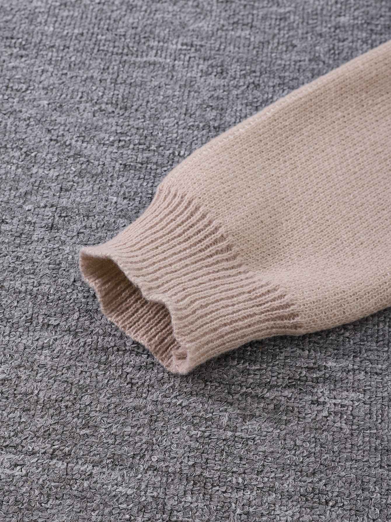 New Popular Spring Autumn Graffiti Jacquard Pattern Pullover Sweater Casual Round Neck Contrast Color Knitted Men's Pullover