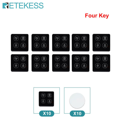 Retekess wireless calling system restaurant pagers TD113 waterproof touch watch TD033 waiter call buttons for cafe bar hookah