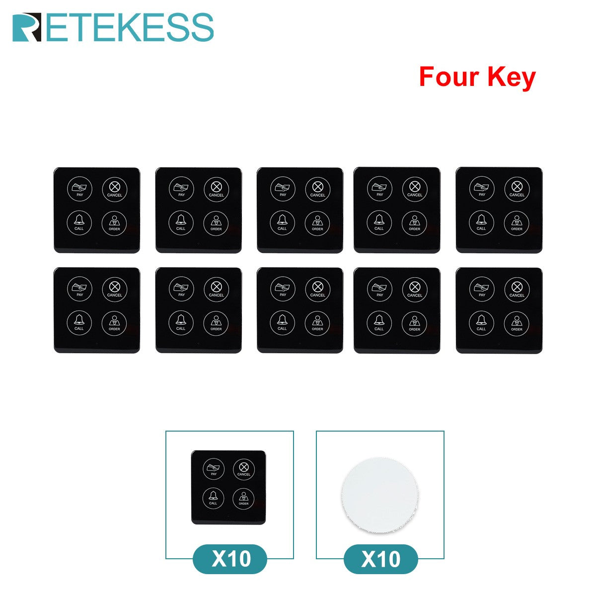 Retekess wireless calling system restaurant pagers TD113 waterproof touch watch TD033 waiter call buttons for cafe bar hookah