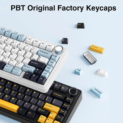 Teclado Mecânico AULA F75 Com Fio/Sem Fio 2.4G/Bluetooth RGB PBT Layout 75% Perfil OEM Gasket Personalizado Teclado Gamer de PC