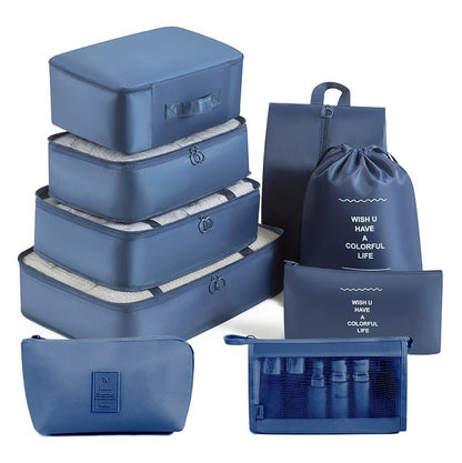 7/8/9-piece Set Travel Storage Bags,Digital Toiletries Shoes Clothes Organizer bag Suitcase Clothes Tidy Pouch,Packing Cubes Set