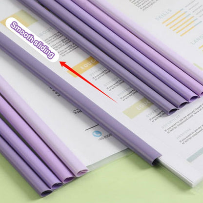 10pcs Transparent File Document Thicken Draw Rod A4 Folder Test Paper Storage Bag Clip Office Folder Organizer Office Supplies