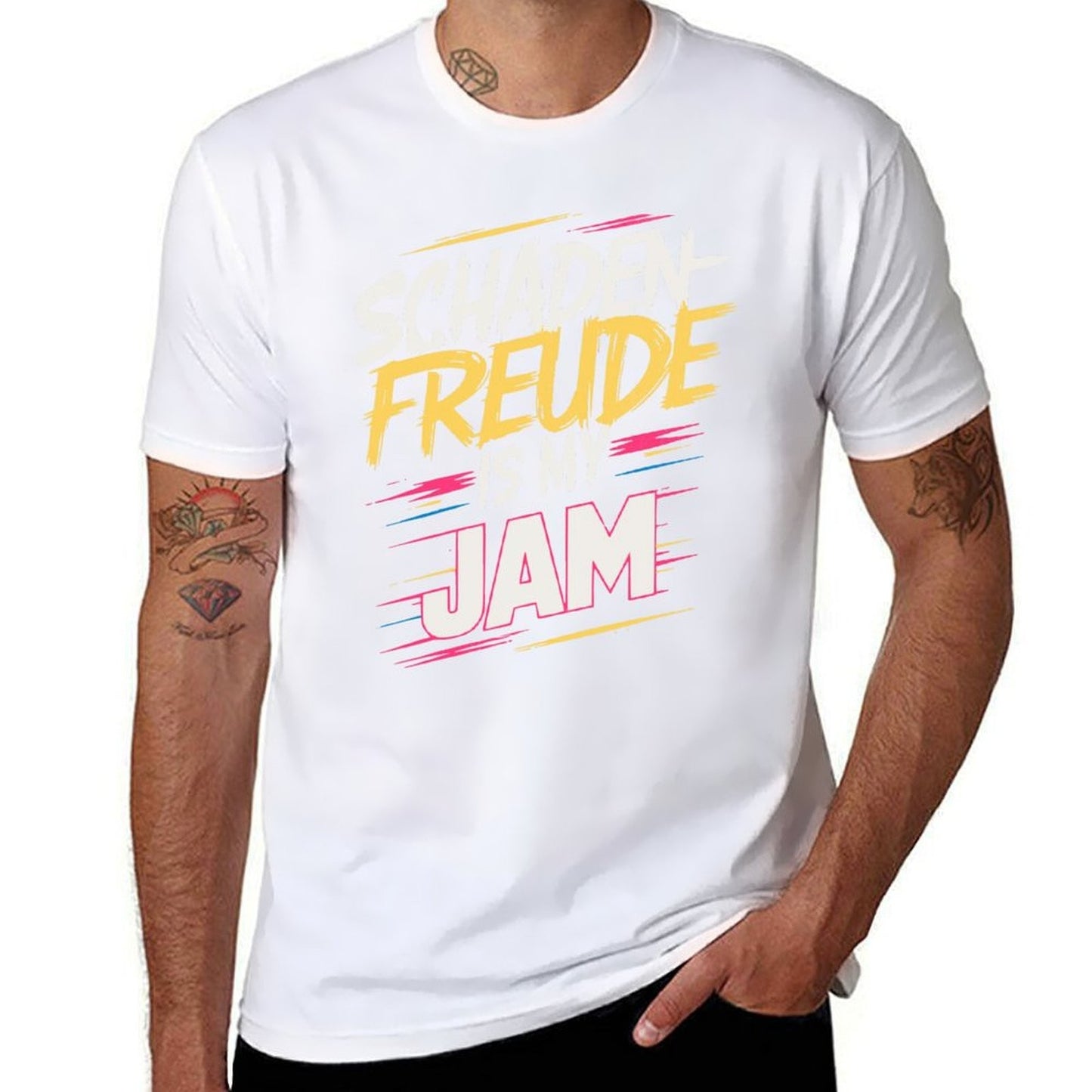 Schadenfreude Is My Jam T-Shirt black cotton t-shirt plain for man package man graphic t shirt T-Shirt