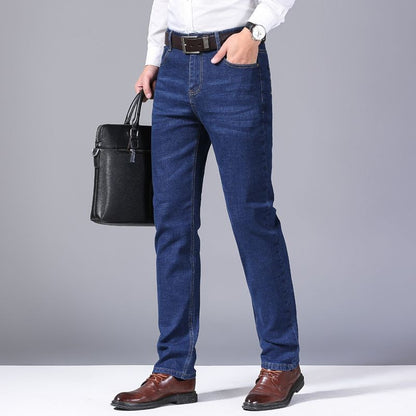 JEAN2025 Autumn/Winter new men's casual pants, high-quality business formal sportswear jeans, straight-leg stretch long pants