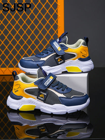 Children's Sports Shoes for Boys, Fashionable Mesh Breathable Casual Sports Shoes, Lightweight Running Shoes, Comfortable