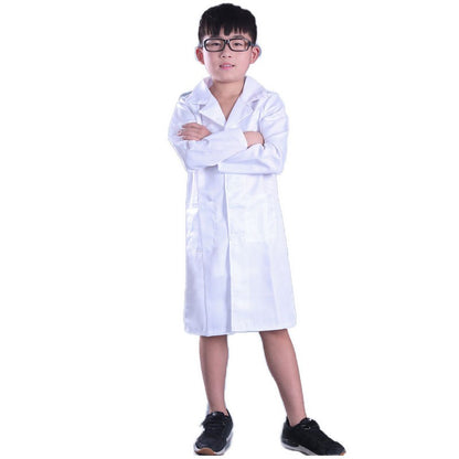 Science Lab Student White Coat Halloween Carnival Party Doctor Cosplay Costume Suitable For Height 100-170cm