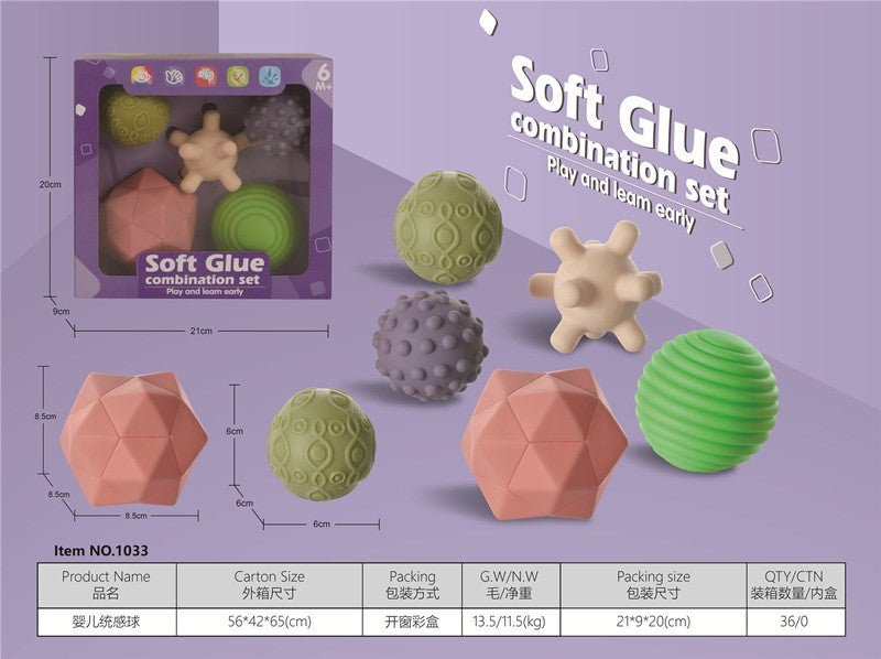 Baby Teething Toys 0-12 Months, Cartoon Animal Grab Ball with Numbers, Soft Chewable Block for Bath Time and Sensory Play