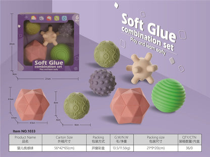 Baby Teething Toys 0-12 Months, Cartoon Animal Grab Ball with Numbers, Soft Chewable Block for Bath Time and Sensory Play