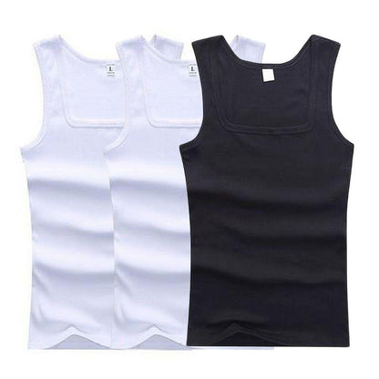 3pcs/lot Cotton Mens Tank Tops Sleeveless Solid Muscle Vest Undershirts Men's Clothes U-neck Gym Clothing Women Sleeveless Shirt