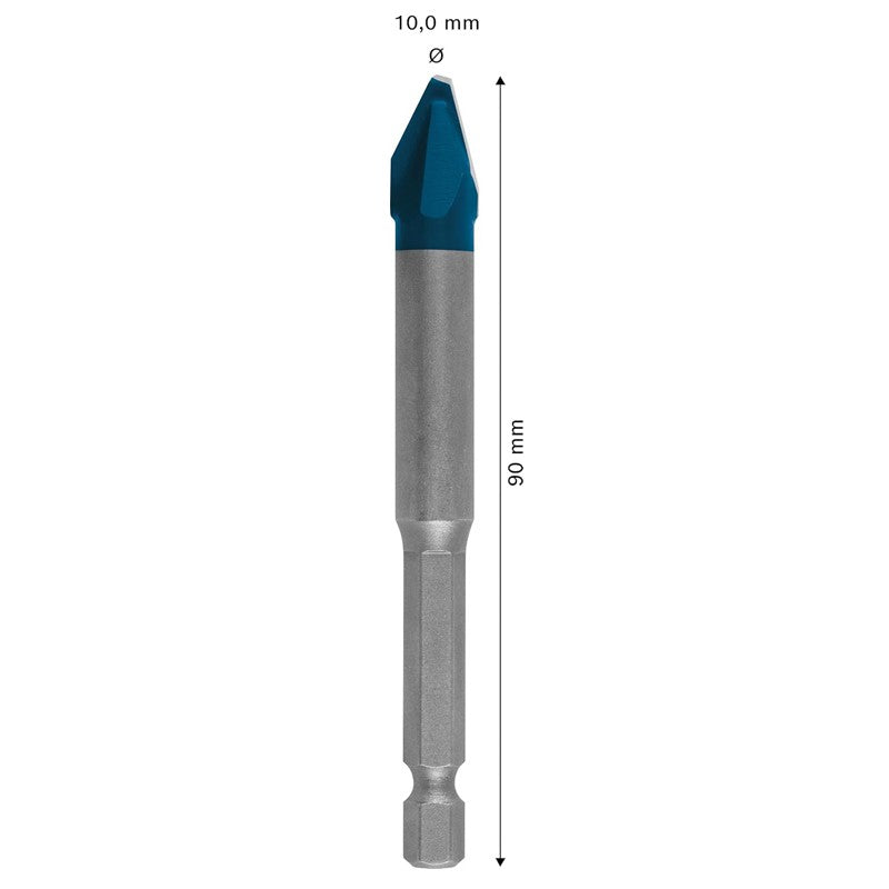 BOSCH EXPERT HEX-9 Broca de cerâmica dura, vida útil 10 vezes mais longa, alta dureza do material, broca de pedra 2608900590 2608900588