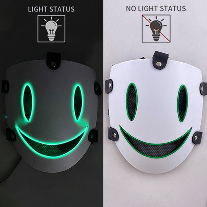 Anime High Rise Invasion Sniper LED Light up Mask Japanese Killer Japanese White Masks Carnival  Halloween Party Costume Props