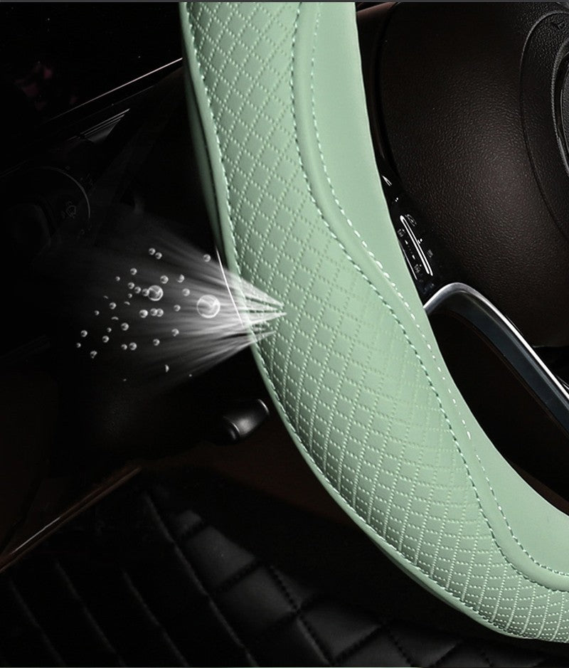 Motopets Carro Anti-Derrapante Capa de Volante em Couro Capa Protetora de Volante Universal Estilo Fashion 38cm Tipo O D