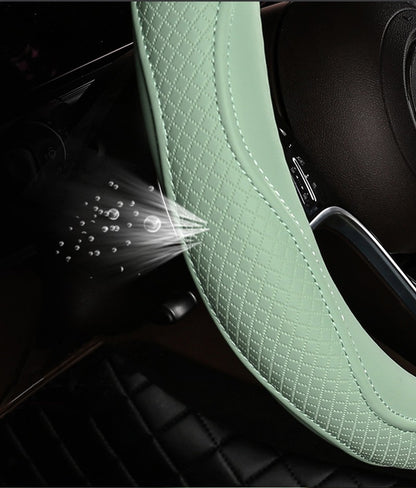 Motopets Carro Anti-Derrapante Capa de Volante em Couro Capa Protetora de Volante Universal Estilo Fashion 38cm Tipo O D