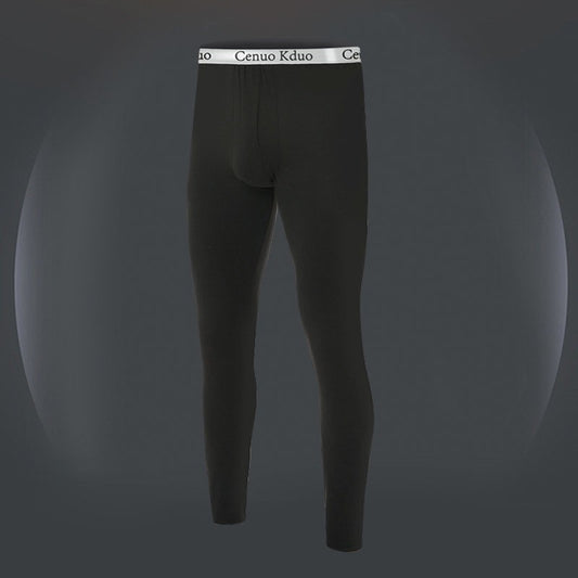 Men's Thermal Underwear Pants, Slim Leggings, Fleece Thickened Skinny Warm Long Pants, Men's Warm Pants For Autumn Winter