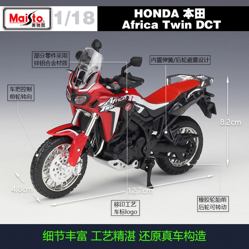 Maisto 1:18 Honda Africa Twin Dct Modelo de Liga de Motocicleta Simulada