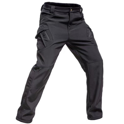 Men's Winter Autumn Fleece Softshell Pants Tactical Military Combat Cargo Trousers Hiking Camping Climbing Casual Sportwears