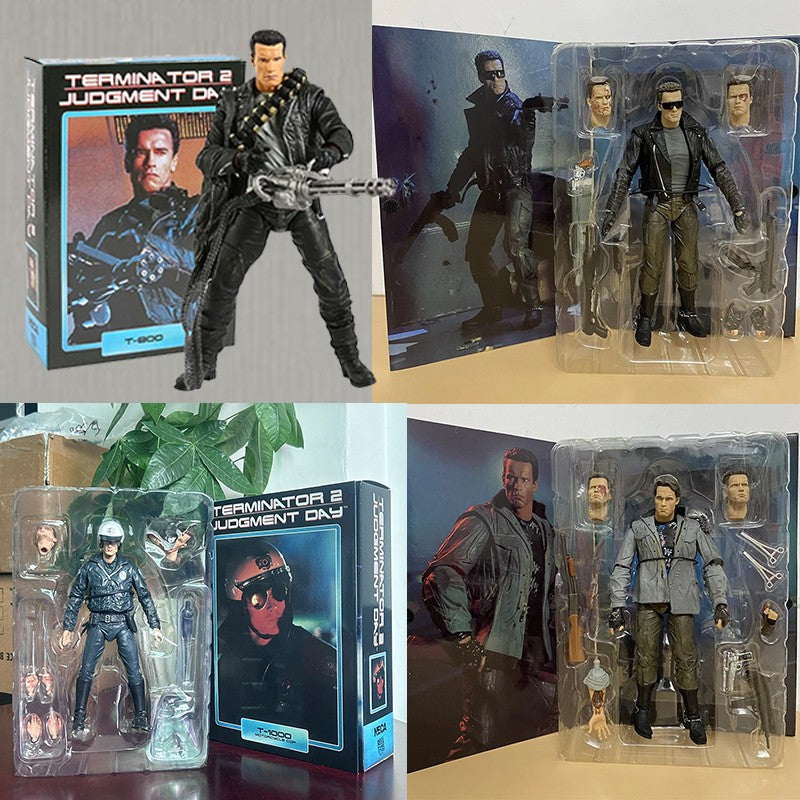 NECA Figure Terminator 2 Judgment Day T800 Sarah Connor T-800 Arnold Schwarzenegger Commando Action Figure Model Collectible Toy