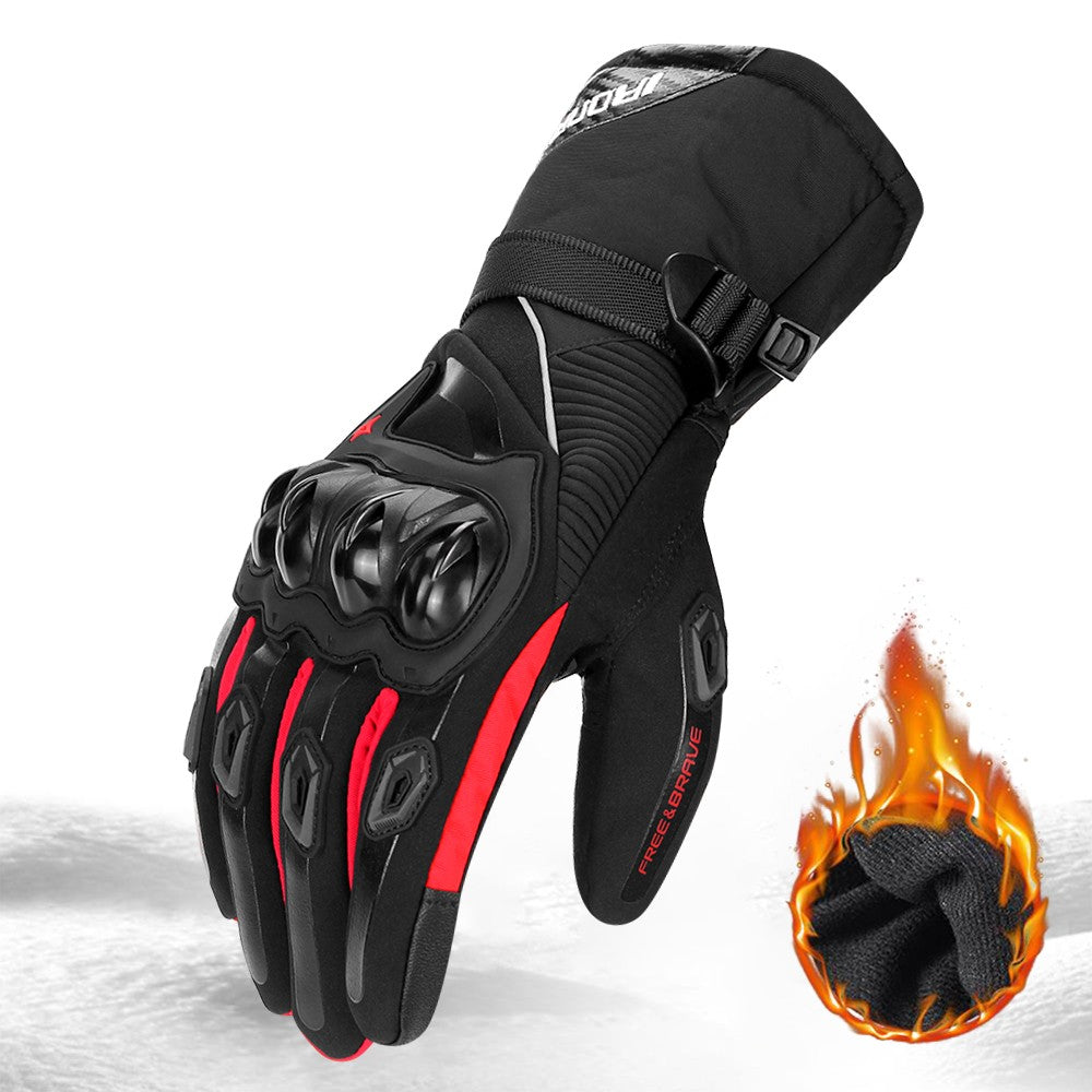 Luvas de Moto de Dedo Inteiro à Prova de Vento para Motoqueiros, Luvas de Moto Impermeáveis com Tela Sensível ao Toque, Luvas de Motocross de Inverno
