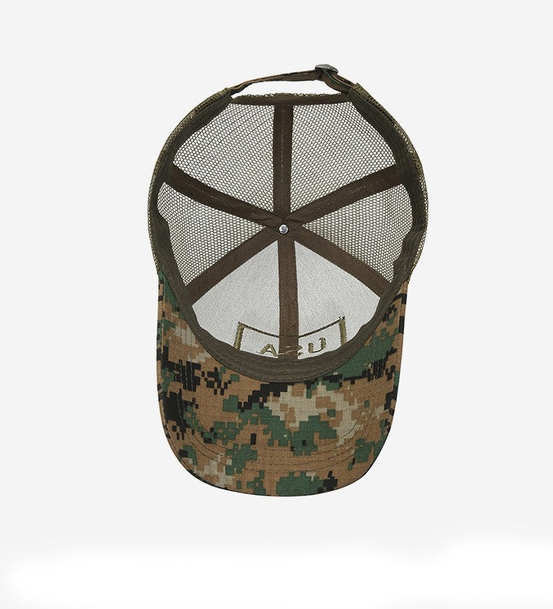 American Flag Camouflage Sticker Embroidered Baseball Cap Net Hat Men Outdoor Velcro Cap