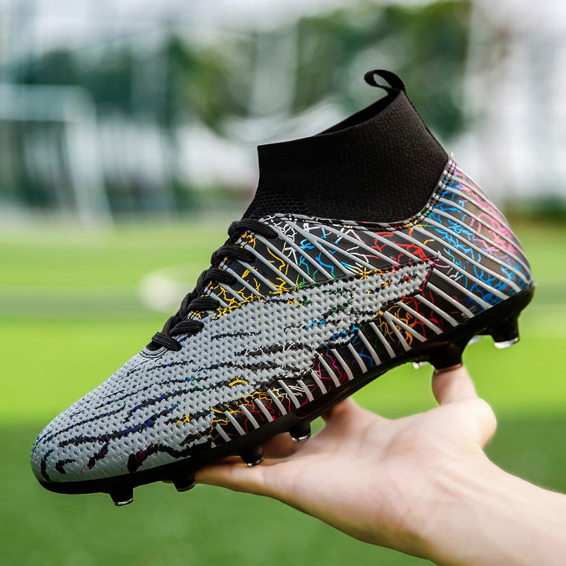 Men Light Soccer Shoes Size 35-45 Boys Soccer Shoes Football Boots High Ankle Kids Cleats Training Sport Sneakers Football Shoes