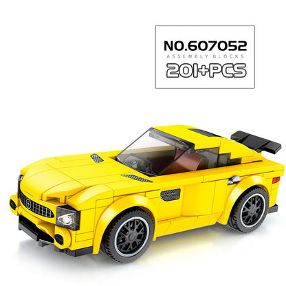 Blocos de Montar Esportivos de Carro MOC Corrida Urbana Bloco de Montar Esportivo de Rally Clássico Veículos Super Corredores Presente de Natal Brinquedos Técnicos
