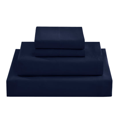 Conjunto de Lençóis Sedosos e Luxuosos de 3/4 Peças, Lençóis Macios de Bolso Profundo, Conjunto de Cama Refrescante, 1 Lençol de Elástico, 1 Lençol de Cima, 1/2 Fronhas
