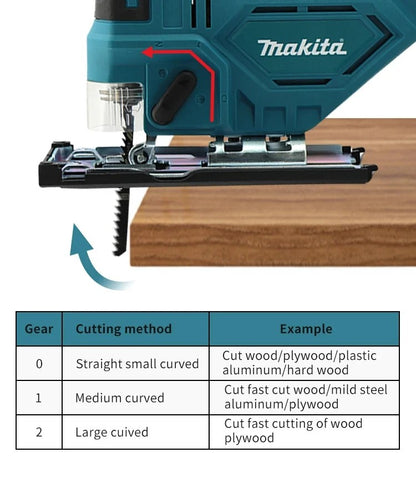 2025Makita DJV182Z Serra Tico-tico Brushless 340W 18V Sem Bateria com Lâmina de Serra Portátil a Bateria com Empunhadura tipo Barril Ferramenta Elétrica para Carpinteiro