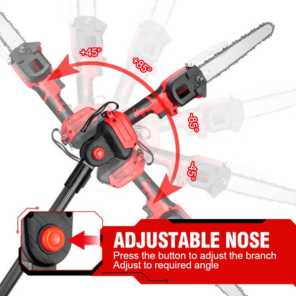 ONEVAN 4500W 2.25m Brushless High Branch Saw Telescoping Pole Electric Saw Cordless Garden Pruning Tool For ONEVAN 18V Battery