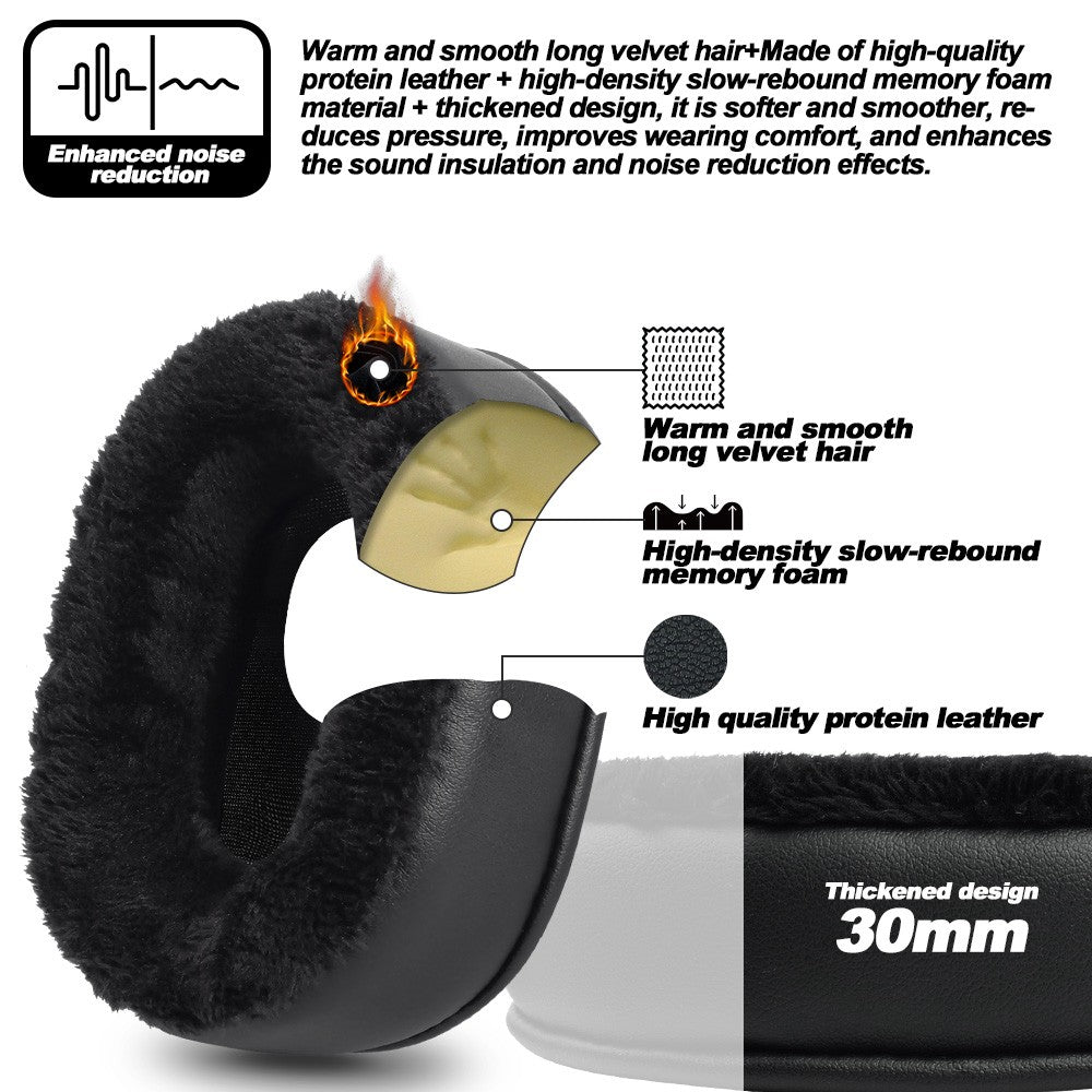 Replacement Foam Ear Pads for MCHOSE V9 S9 PRO,V9 PRO S9 PRO mchose x9 Headphones  memory foam Earpads Protein Leather