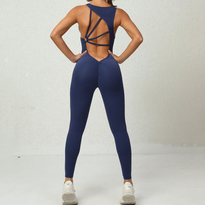 Sportswear Woman Gym Fitness Overalls Sporty Jumpsuit Women NEW Sport Set Women Yoga Clothes One Piece Outfit Purple Red