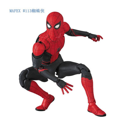 Boneco de Ação MAFEX113 Homem-Aranha Versão Homem-Aranha Longe de Casa Boneco Articulado Brinquedos Modelo Presente Para Namorado Crianças