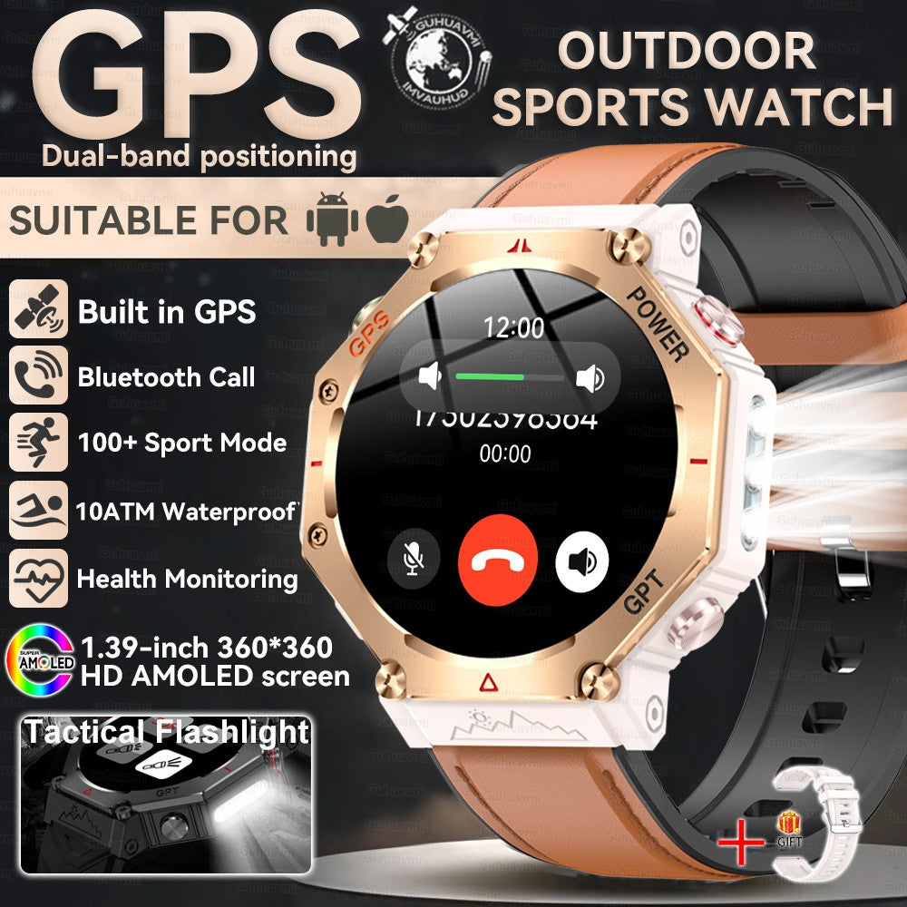 2025 Novo Smartwatch T-Rex 3 Ultra GPS Masculino 10ATM IP68 À Prova D'água GNSS de Banda Dupla Integrado Bússola Smartwatch Esportivo Militar