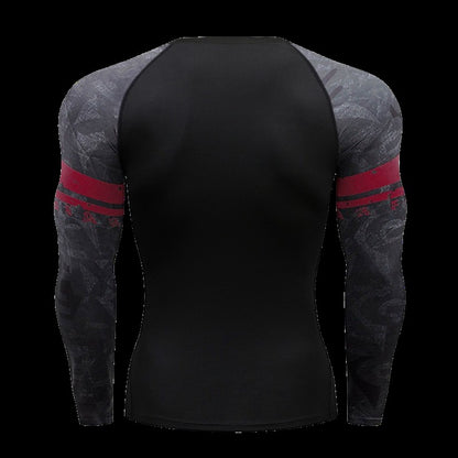 Gym Compression Dry Fit Men's Long Sleeves Fitness T-shirt Spring And Autumn Outdoor Sports Running Tees Sportswear Tops T-shirt