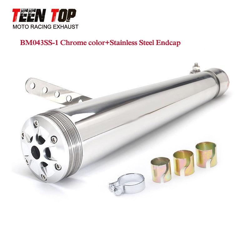 38 40 42 45MM Retro Motorcycle Exhaust Pipe For Harley Honda 125CC 250CC Exhaust Muffler 430mm Punk Racing Tailpipe Escape Moto