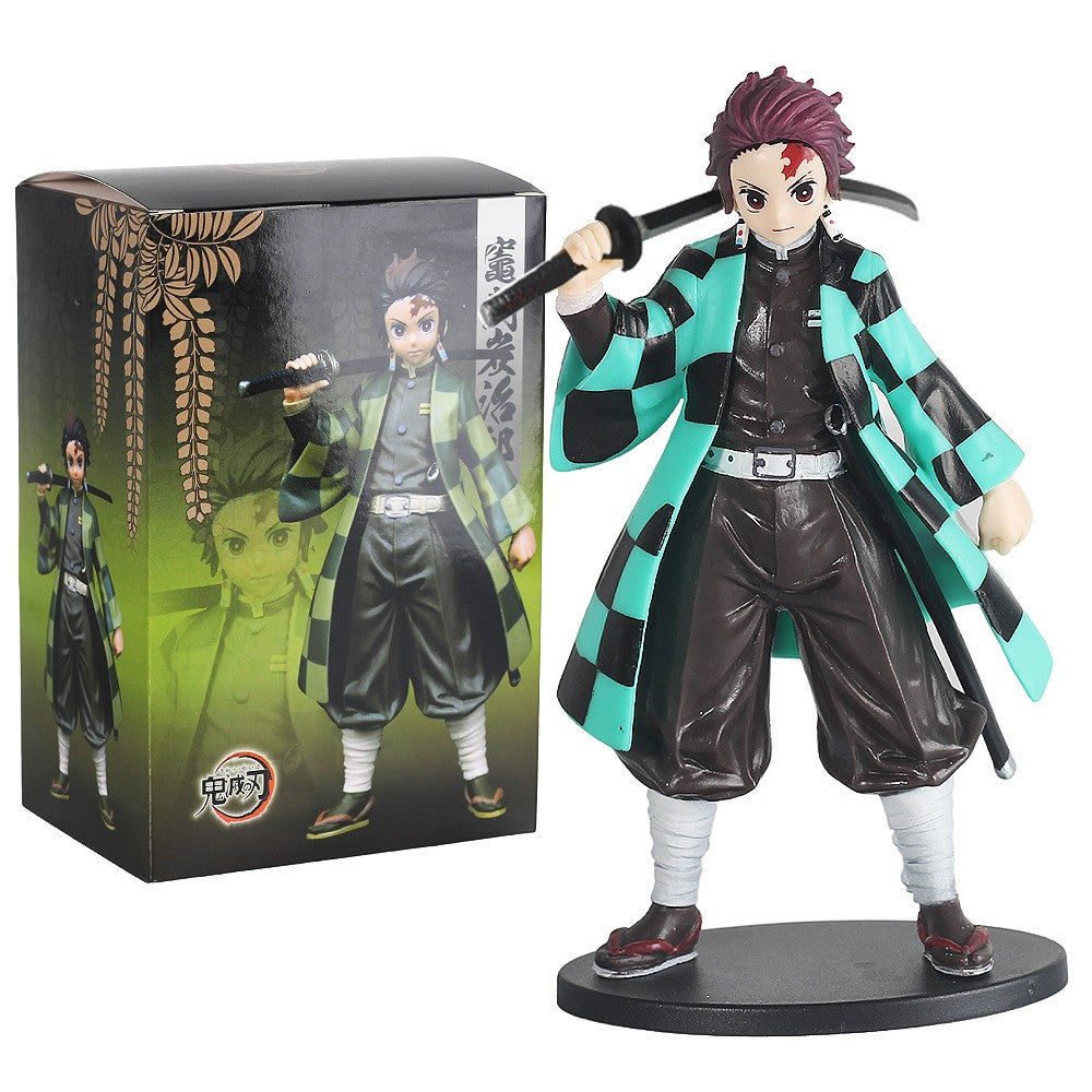Anime figura Demon Slayer Figura Kamado Tanjirou Nezuko Action Figures PVC Modelo Brinquedos Zenitsu Estatueta Inosuke Kimetsu No Yaiba