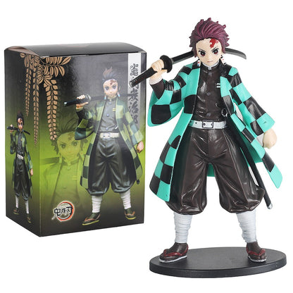 Anime figura Demon Slayer Figura Kamado Tanjirou Nezuko Action Figures PVC Modelo Brinquedos Zenitsu Estatueta Inosuke Kimetsu No Yaiba