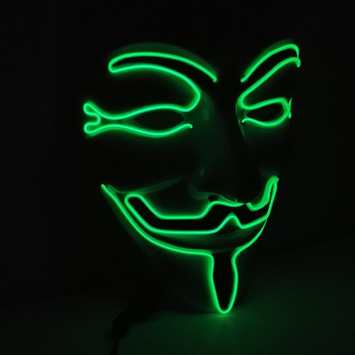 Halloween LED Vendetta Mask Night Club Carnival Party Festival Decoration Cosplay Vendetta Guy Fawkes Mascara Glowing V Mask