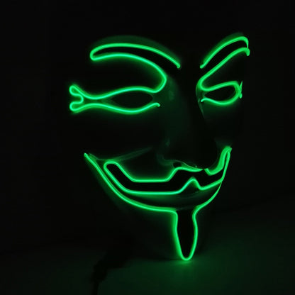 Halloween LED Vendetta Mask Night Club Carnival Party Festival Decoration Cosplay Vendetta Guy Fawkes Mascara Glowing V Mask