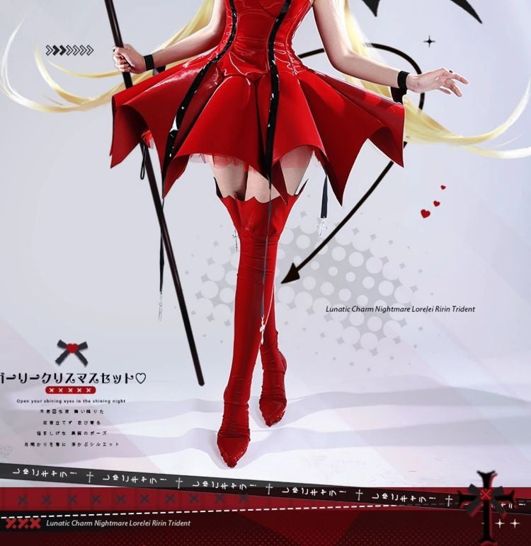 Utau Tsukiyomi Devil Costume Shugo Chara Cosplay Costume Full Set Anime Halloween Party Carnival Stage Performance Show