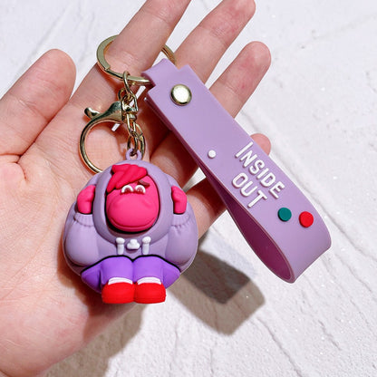 30 Peças/Conjunto Atacado Chaveiro Divertida Mente 2 Boneco de Personagem de Desenho Animado Fofo Chaveiro Pingente de Boneca de Personagem de Filme para Presente Infantil