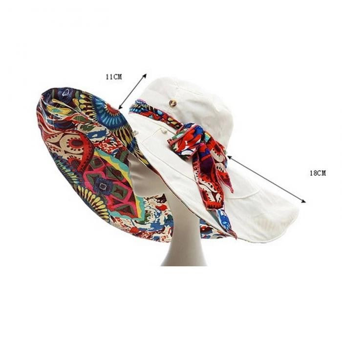 Summer Sun Protection Folding Flower Sun Hat for Women Wide Brim Cap Ladies Beach Visor Hat Girl Holiday UV Protection Sun Hat