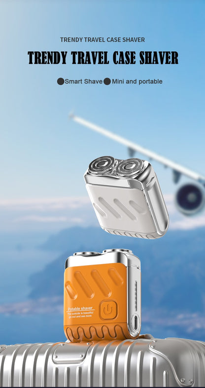 Mini Shaver On-The-Go, Portable Electric Shaver for Men, Dry Shave, USB-C?IPX7 Waterproof Easy Cleaning, Battery Indicator