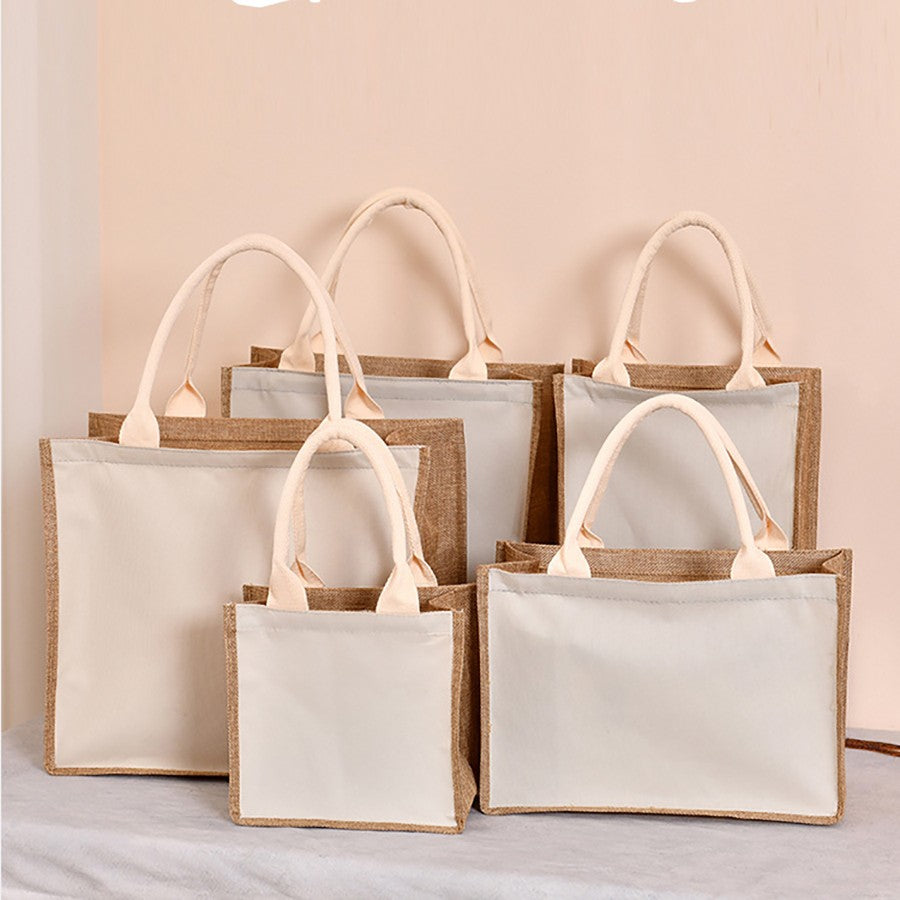 Simple solid color zipper shopping bag  reusable   travel tote bag