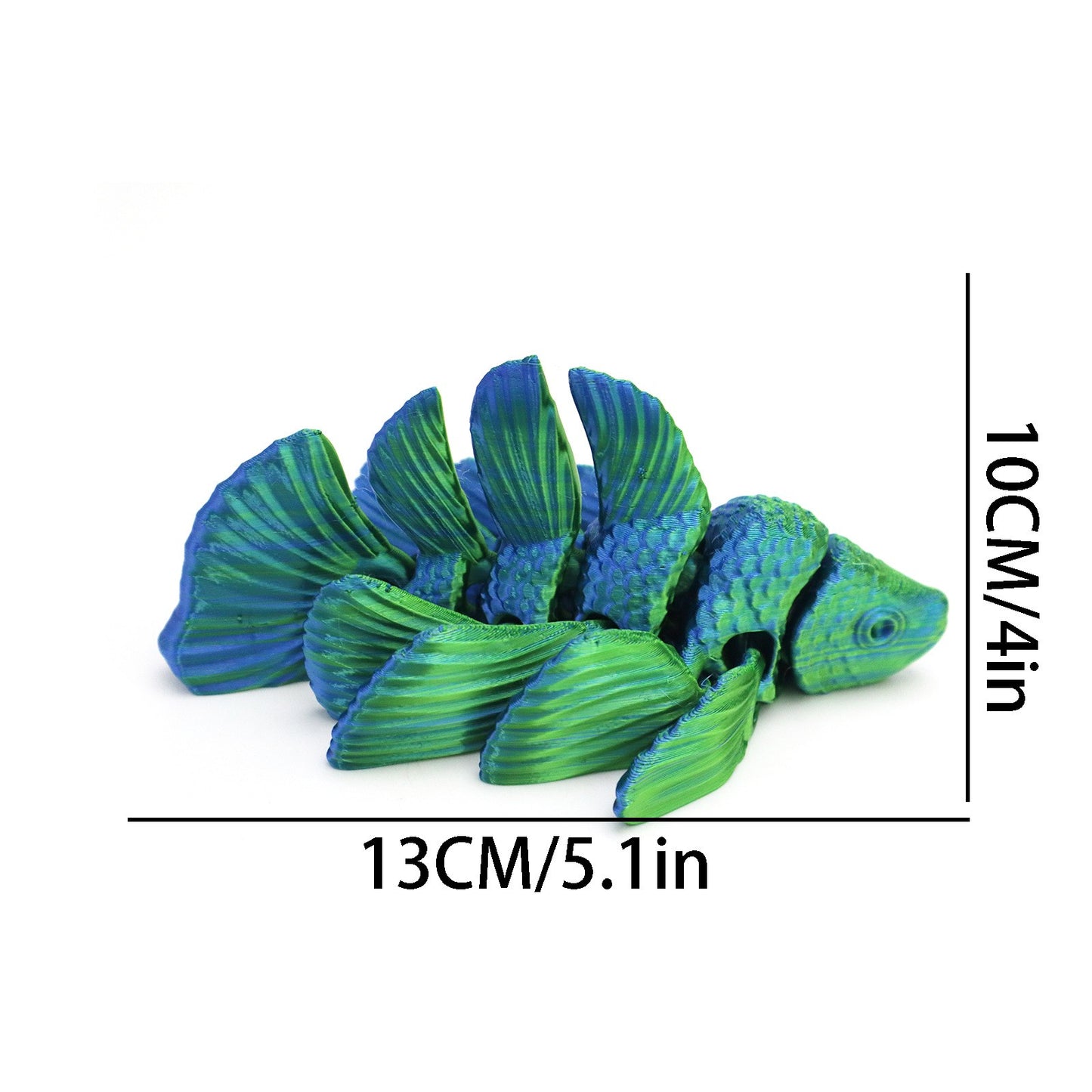 3D Printed Goldfish with Figures Multi-joint Movable Simulation Fish for Home Accessories Kids Gift Living Room Decoration& Gift