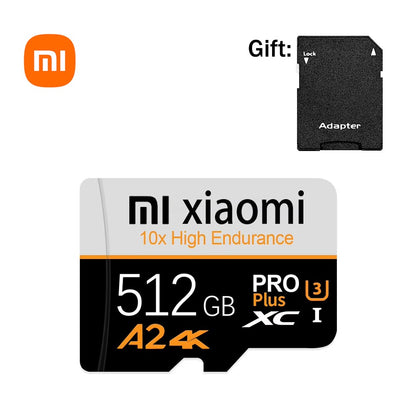 Cartão de Memória Xiaomi 2TB 1TB SD Classe 10 A2 Ultra Micro SD Card 256GB 512GB Cartão de Memória 128GB para Câmeras e Dispositivos Digitais
