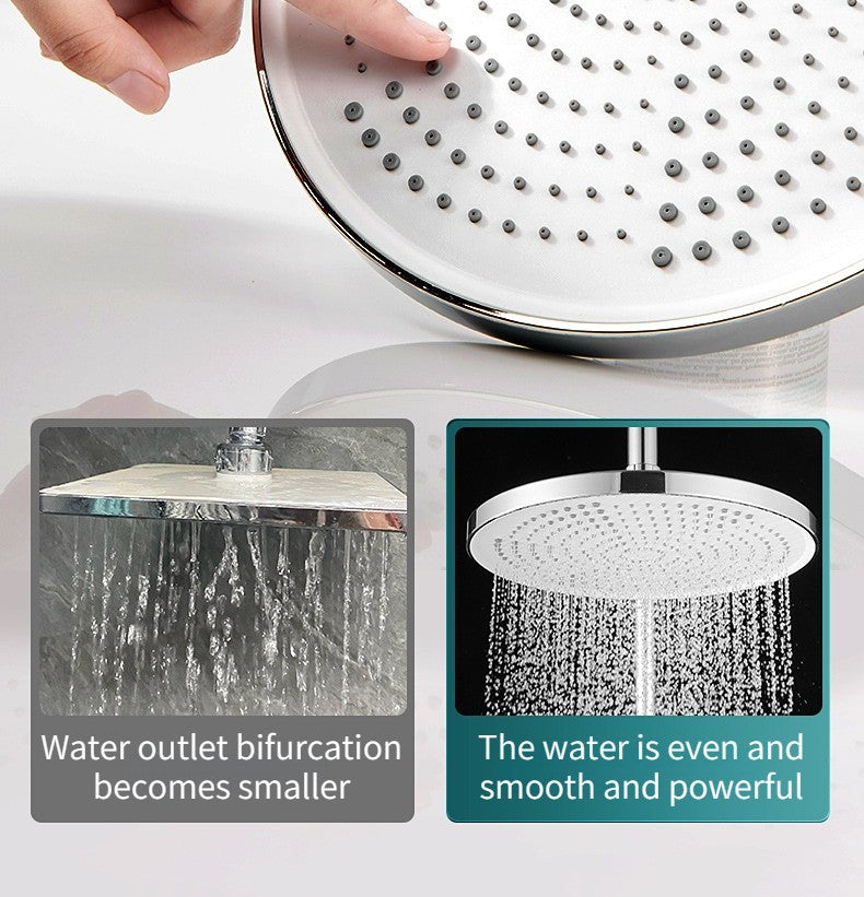 Novo Chuveiro de Teto Pressurizado de 25CM, Chuveiro de Teto de Grande Fluxo Supercharge ABS Grosso de Alta Pressão Tipo Chuva