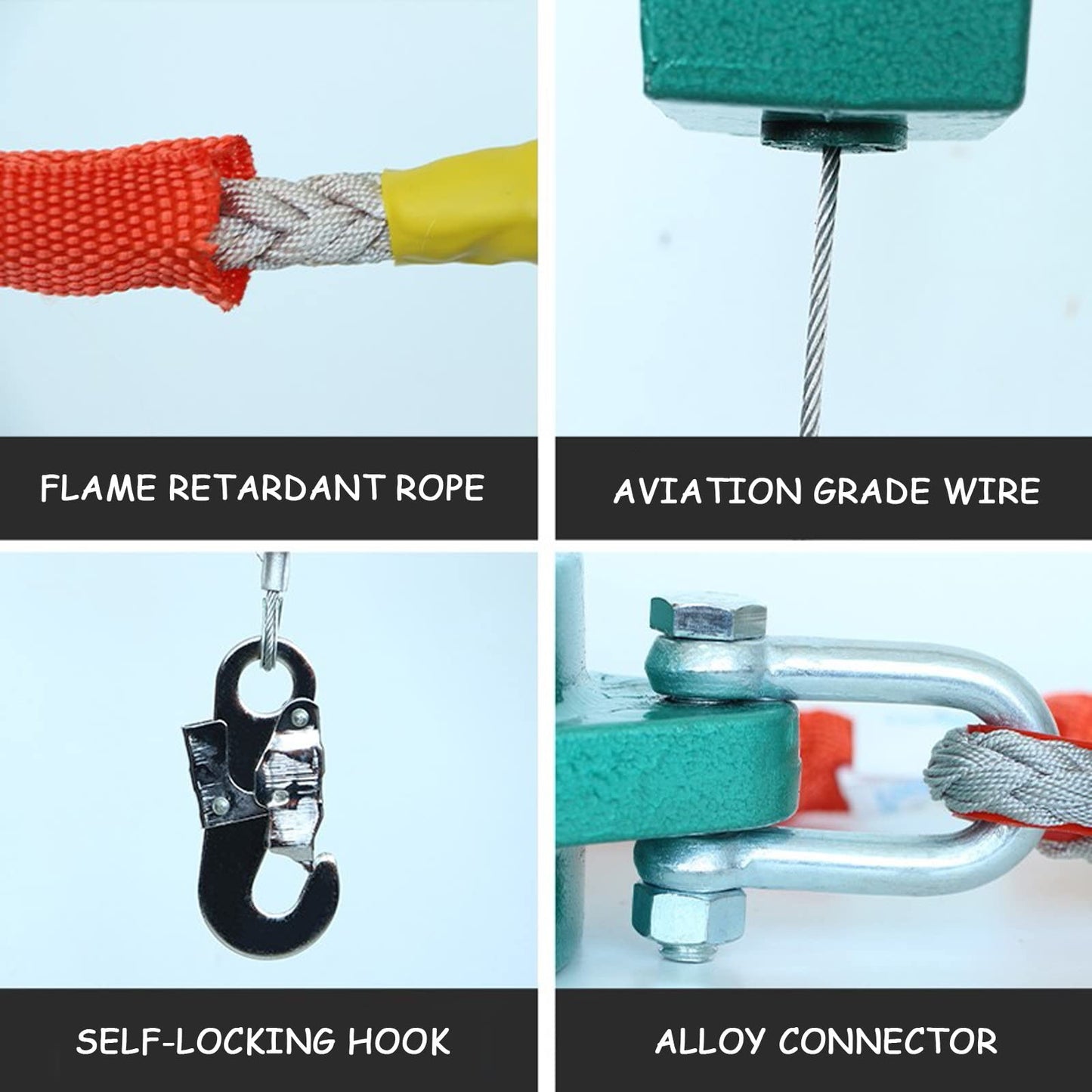 Self Retracting Lifeline 661lbs Fall Arrester Fall Protection Retractable Lanyard Safety Device for Connect The Safety Harness